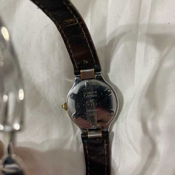 Women's Cartier Must De Cartier 21 Model 1340 Quartz Watch Two-Tone Gold Plate - Picture 6 of 6